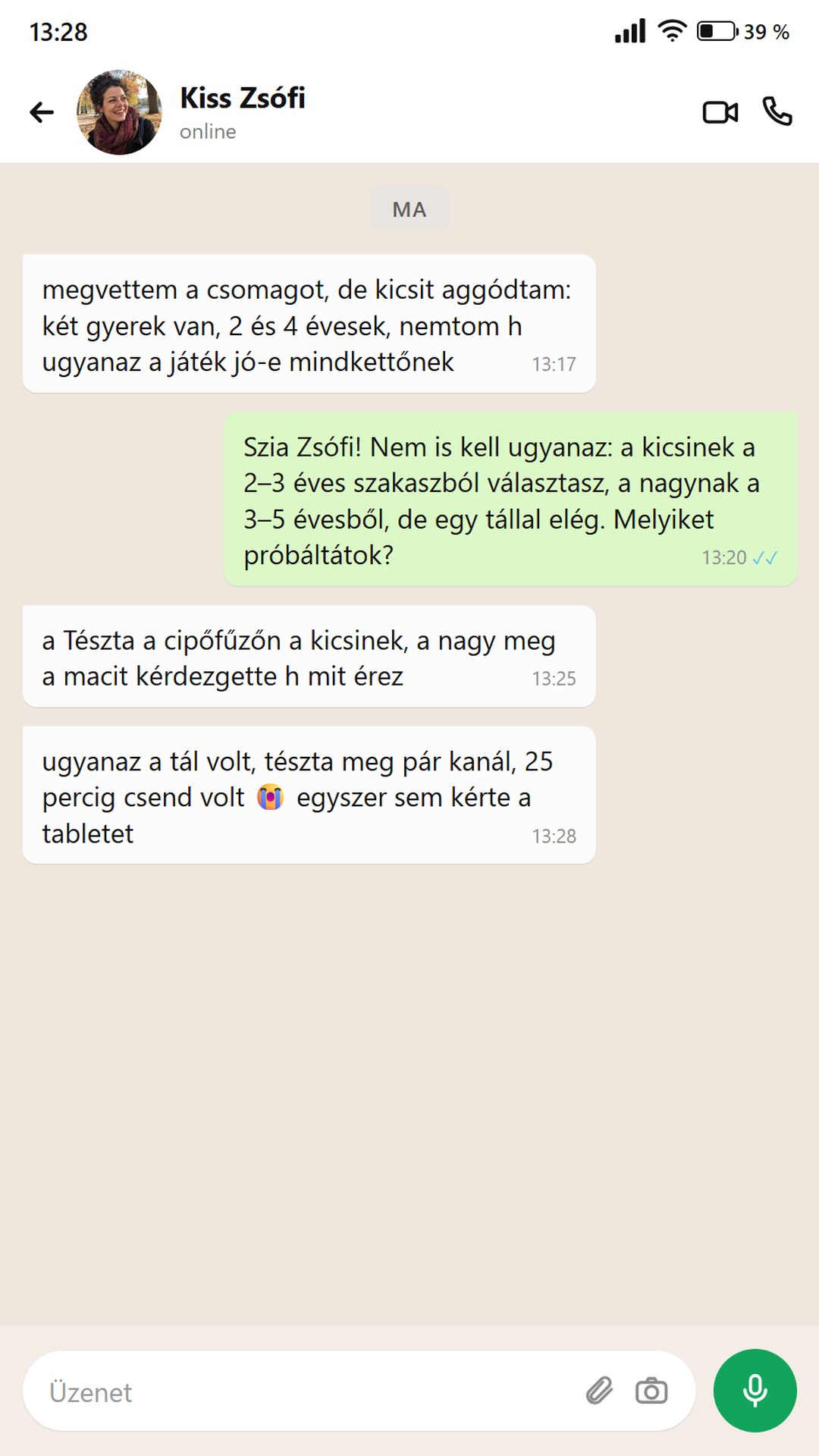 Egy anyuka, aki kételkedett, hogy két korú gyereknek is jó, megírja, mit használnak