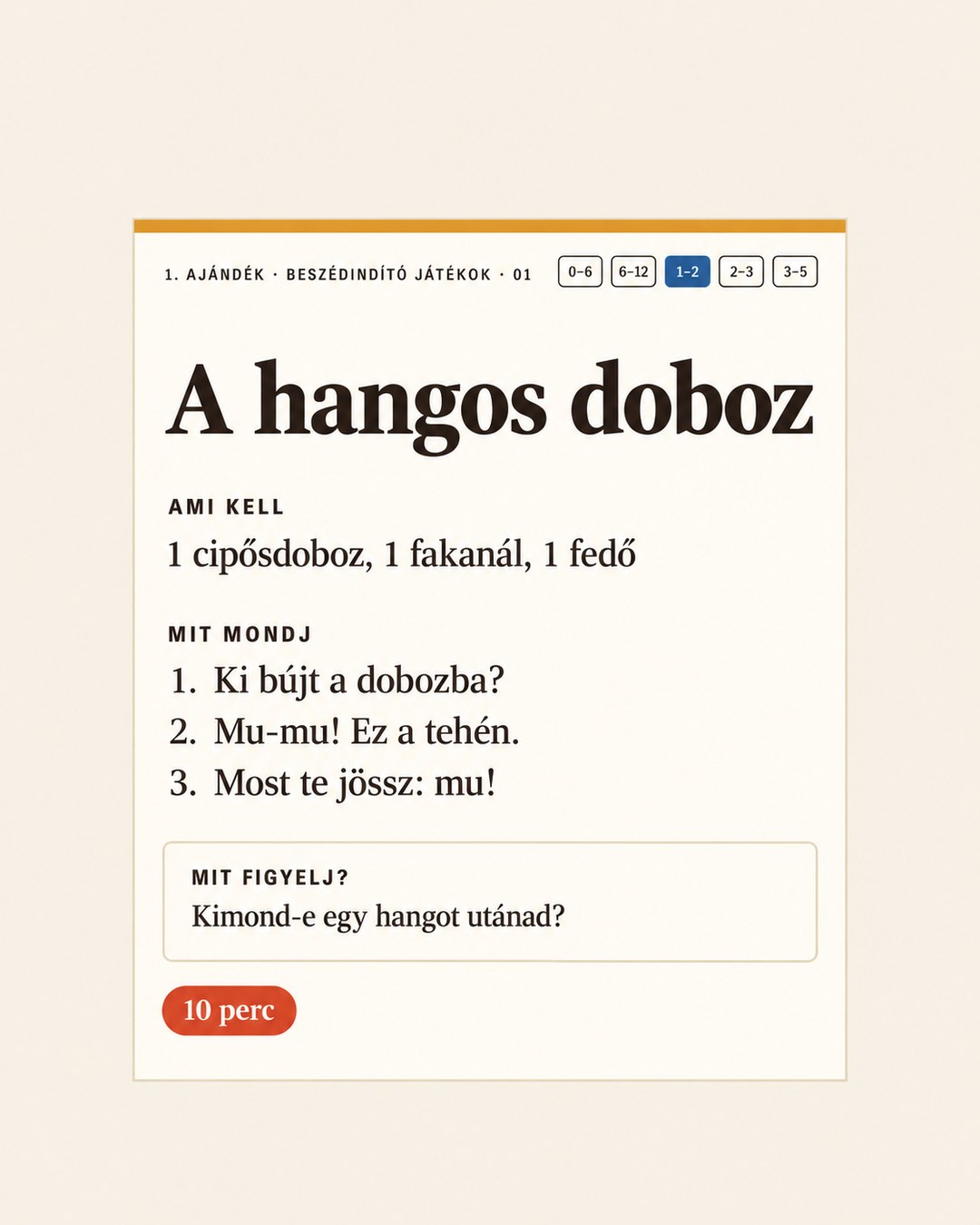 Beszédindító játékok: a hangos doboz
